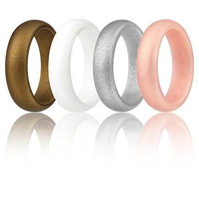 Anelli di nozze in silicone metallico flessibile con servizio di lavorazione del stampaggio