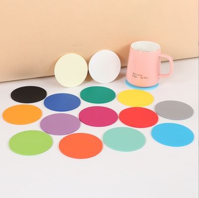 Sostenibile Plastica Rotonda Soft PVC Coppa Coaster per bere con Logo personalizzato
