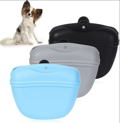 Servizio di taglio Borsa portatile per cani in silicone con chiusura magnetica e sacchetto per la cintura