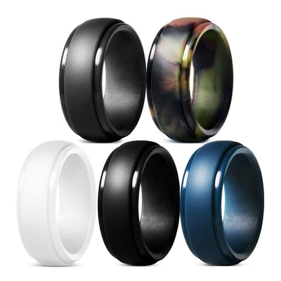 Servizio di lavorazione stampaggio OEM Bap Free Non tossico silicone matrimonio anello singolo per uomo