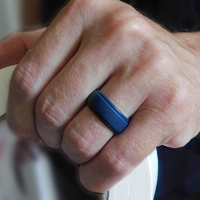 Servizio di lavorazione stampaggio OEM Bap Free Non tossico silicone matrimonio anello singolo per uomo