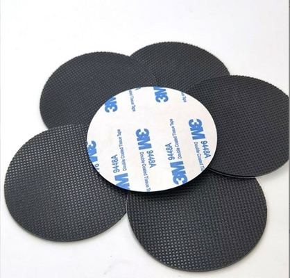 Gassetta di plastica in gomma di silicone a maglia nera di taglia personalizzata con pedana autoadesiva