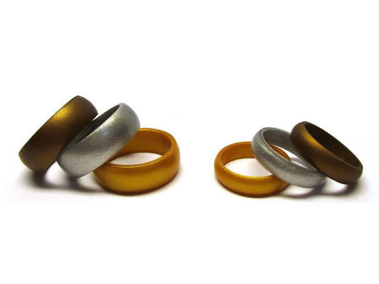 Anelli di nozze in silicone metallico flessibile con servizio di lavorazione del stampaggio