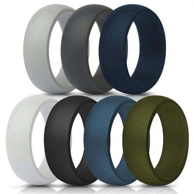 Disegno personalizzato Anello per le dita in gomma di silicone ecologico Flessibile e resistente