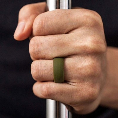 Disegno personalizzato Anello per le dita in gomma di silicone ecologico Flessibile e resistente