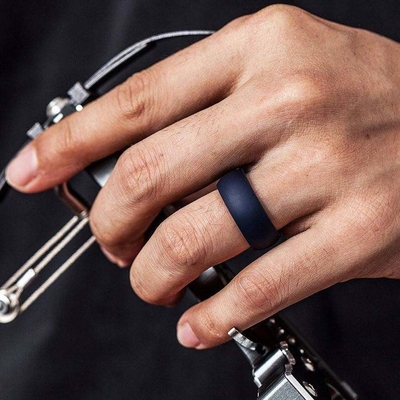 Disegno personalizzato Anello per le dita in gomma di silicone ecologico Flessibile e resistente
