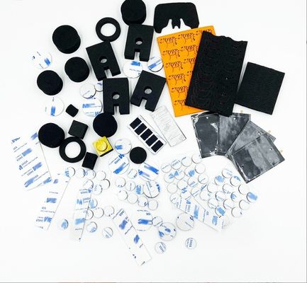 Servizio di lavorazione dello stampaggio autoadesivo personalizzato con supporto EVA feltro di gomma piedi paraurti