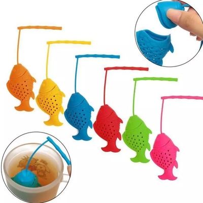 INFUSORE PORTABLE per tè eco-compatibile con filtro in silicone riutilizzabile e multicolore