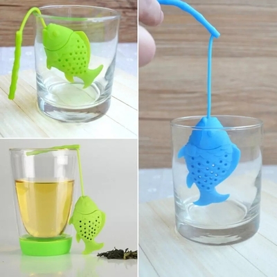 INFUSORE PORTABLE per tè eco-compatibile con filtro in silicone riutilizzabile e multicolore