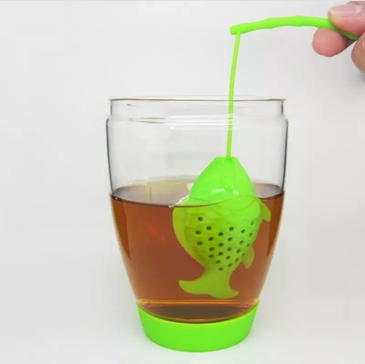 INFUSORE PORTABLE per tè eco-compatibile con filtro in silicone riutilizzabile e multicolore