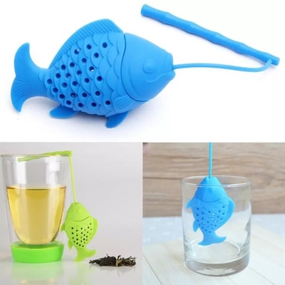 INFUSORE PORTABLE per tè eco-compatibile con filtro in silicone riutilizzabile e multicolore