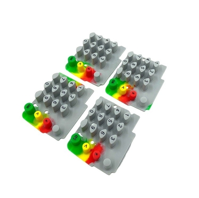 Servizio di lavorazione stampaggio pulsante di gomma di silicone