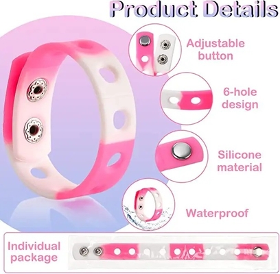 Stampa su tela di seta Logo personalizzato Braccialetto di silicone profumato per altre attività