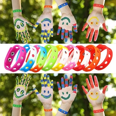 Braccialetto in silicone per l'educazione Bambino Gioielli Pendente Stile Moda Polso Giocattolo Gomma morbida Bambini Regalo