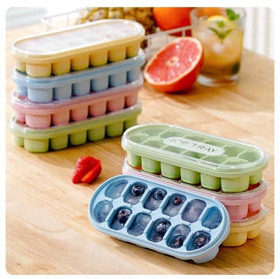 Forme di cubo di ghiaccio in silicone di qualità alimentare per lo stoccaggio di grande capacità nei frigoriferi domestici