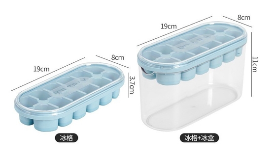 Forme di cubo di ghiaccio in silicone di qualità alimentare per lo stoccaggio di grande capacità nei frigoriferi domestici