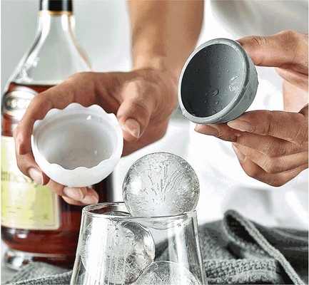 Classificazione alimentare personalizzata Silicone Ice Cube Ball Wine Round Ice Sphere Ball Whiskey Ice Ball Mold Maker