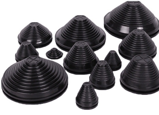EPDM in silicone NR NBR in gomma nera con coniche