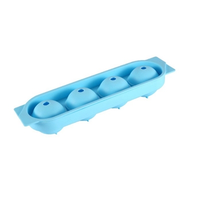 Scaffale di ghiaccio in silicone Forme di cristallo chiaro 4 cavità portabile sfera rotonda