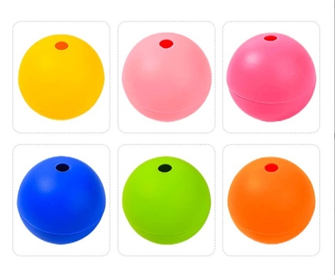 S M L Dimensione Silicone Ice Ball per il whisky sostenibile Disegno a buco singolo Logo stampabile