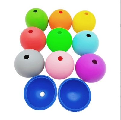 S M L Dimensione Silicone Ice Ball per il whisky sostenibile Disegno a buco singolo Logo stampabile