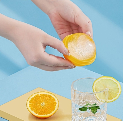 S M L Dimensione Silicone Ice Ball per il whisky sostenibile Disegno a buco singolo Logo stampabile