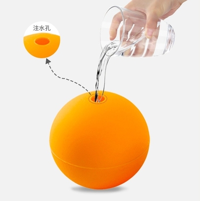 S M L Dimensione Silicone Ice Ball per il whisky sostenibile Disegno a buco singolo Logo stampabile