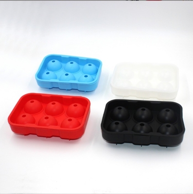Moffa a 6 fori di ghiaccio rotondo in silicone per strumenti di gelato sostenibili e versatili