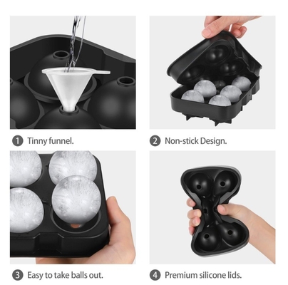 Facciamo senza sforzo delle sfere rotonde di whisky con un vassoio di silicone riutilizzabile