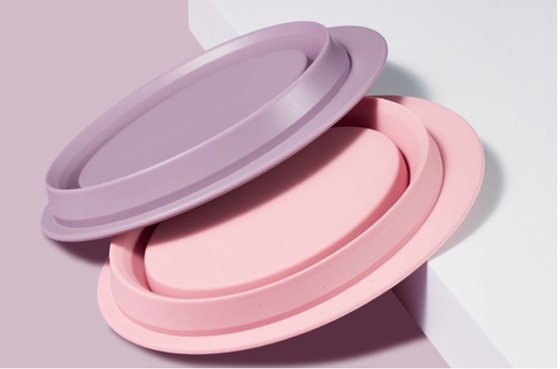 Stile sostenibile Pad di pulizia pieghevole in schiuma, spazzolino per il trucco in silicone, spazzolino per la pulizia della lavanderia