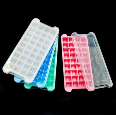 Grado alimentare 24 36 Cubo di ghiaccio in silicone quadrato con plastica tipo PP e copertura PP