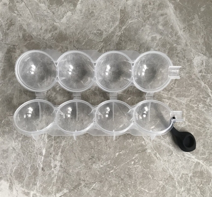 Fabbricante di ghiaccio in silicone fai da te Whiskey Hockey su ghiaccio Stampo a quattro buchi Rotondo Stampo di palla di ghiaccio in plastica