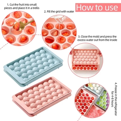 Mini cerchio Ice-cube vassoi PP Plastic Round Ice Ball Maker Stampo per congelatore