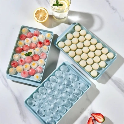 Mini cerchio Ice-cube vassoi PP Plastic Round Ice Ball Maker Stampo per congelatore