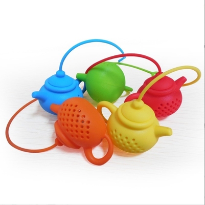 Diffusore di filtri di foglie di sacchetto di tè in silicone Infusore di tè portatile per la forma creativa della teiera