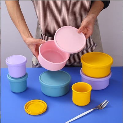 Un'alimentazione sana resa facile con la nostra scatola da pranzo in silicone portatile da 9 cm x 14 cm