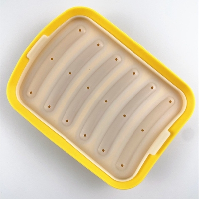 Attrezzi per torte di qualità alimentare fai da te salsiccia di silicone riutilizzabile che crea muffe con 6 cavità hot dog muffe da forno