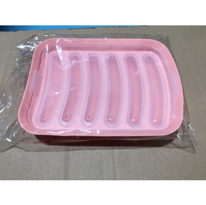 Attrezzi per torte di qualità alimentare fai da te salsiccia di silicone riutilizzabile che crea muffe con 6 cavità hot dog muffe da forno