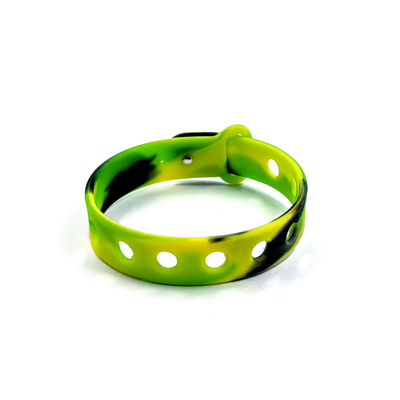 Braccialetto in silicone multi-colore personalizzato per bambini con buchi per incantesimi da stampaggio