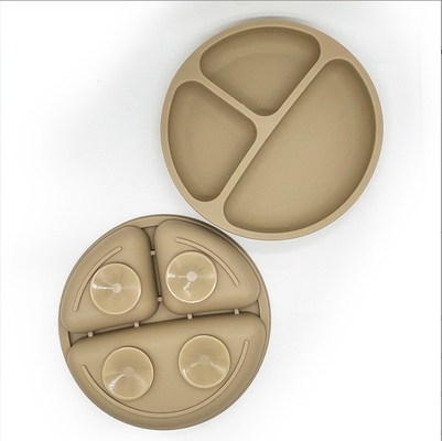 Piatto per stoviglie in silicone per bambini con tazza di aspirazione