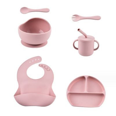 Bambini piatto da pranzo utensili da tavola suczione tazza alimentazione set di alimenti di grado di silicone bowl forchetta set