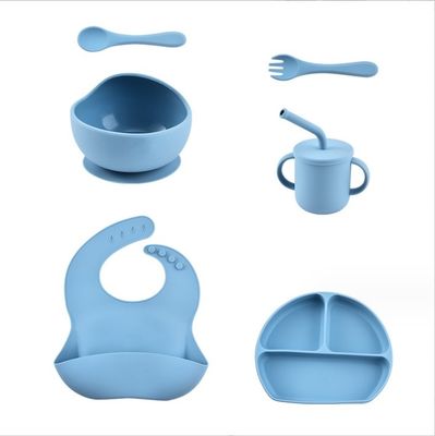 Bambini piatto da pranzo utensili da tavola suczione tazza alimentazione set di alimenti di grado di silicone bowl forchetta set