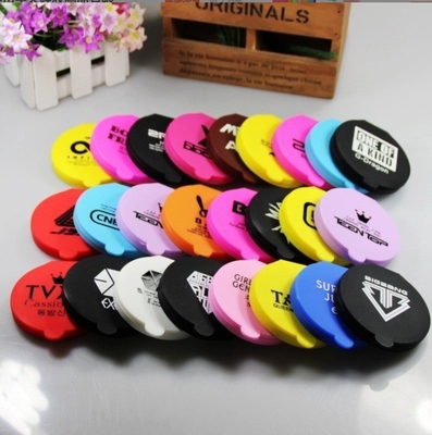 Logo personalizzato doppio lato vetro silicone specchietto tascabile per il regalo trucco stile moderno