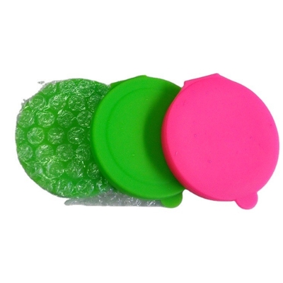 Specchio di tasca in silicone vetro rotondo silicone trucco specchio compatto per portatile noi