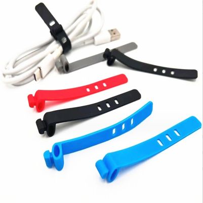 Organizzatore per portacavi a cinghia di silicone colorato per modellare cavi USB di qualità alimentare