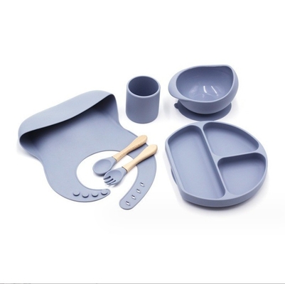 Set di alimentazione in silicone Best seller Prodotti per bambini Piatti per bambini Set per neonati Set regalo