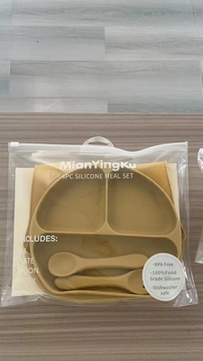 Set di alimentazione in silicone Best seller Prodotti per bambini Piatti per bambini Set per neonati Set regalo