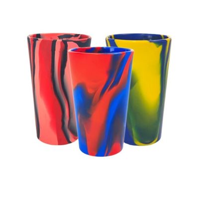 Tazza da caffè per acqua potabile in silicone riutilizzabile con coperchio e cannucce 600 ml Volume a magazzino