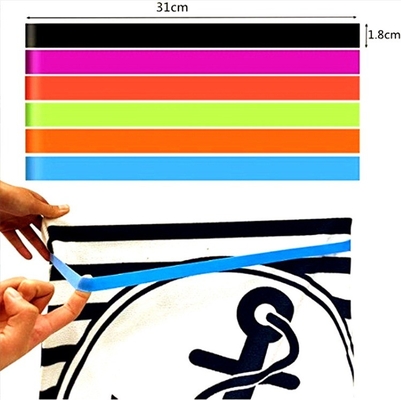 Scaffale da spiaggia elastica spessa e larga a misura Clips per asciugamani Banda di gomma di silicone per il servizio di taglio