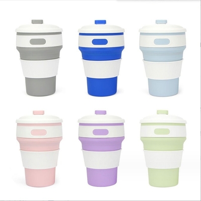 Conveniente tazza di caffè in silicone pieghevole da 350 ml per regali e appassionati di attività all'aria aperta